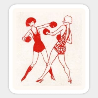 Lady boxing Sticker